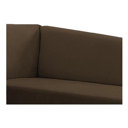 Imagem de Recamier Valéria 160cm Lado Direito de Quem Senta Sala de Estar Corano Marrom - INCASA DECOR