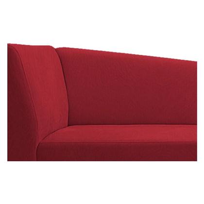 Imagem de Recamier Valéria 160cm Lado Direito de Quem Senta Sala de Estar Corano Vermelho - INCASA DECOR
