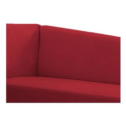 Imagem de Recamier Valéria 160cm Lado Direito de Quem Senta Sala de Estar Corano Vermelho - INCASA DECOR