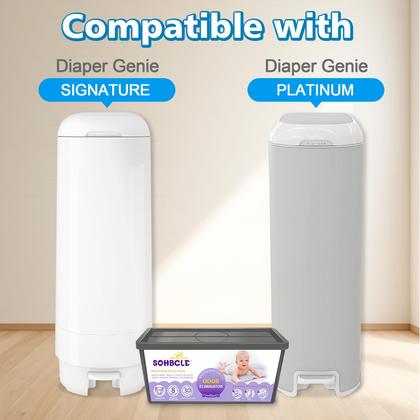 Imagem de Recargas de baldes de fraldas compatíveis com SOHBCLE com Genie Easy Roll