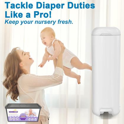 Imagem de Recargas de baldes de fraldas compatíveis com SOHBCLE com Genie Easy Roll