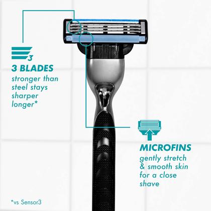 Imagem de Recargas de barbear Gillette Mach3 para homens, recargas de 15 lâminas