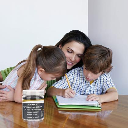 Imagem de Recargas de chumbo Lifreer 0,7 mm (1080 unidades) com 2 borrachas HB