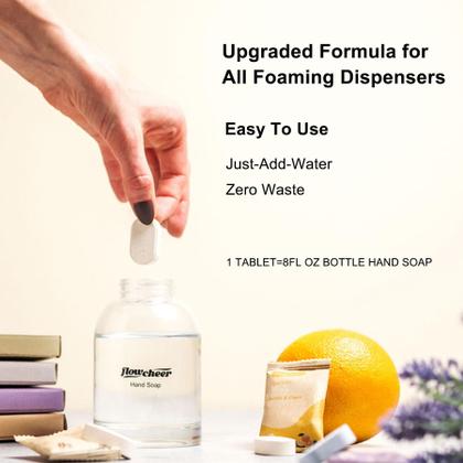 Imagem de Recargas de comprimidos de sabonete espumante para mãos, pacote com 12 unidades de 960 ml - flowcheer