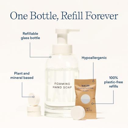 Imagem de Recargas de sabonete espumante para mãos BLUELAND Iris Agave Scent, pacote com 10