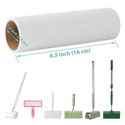 Imagem de Recargas Lint Roller de ótima relação custo-benefício, pacote com 10, extra pegajoso de 16 cm