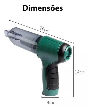 Imagem de Recarregável e Poderoso: Aspirador de Pó Portátil Automotivo 2 em 1 USB Bivolt