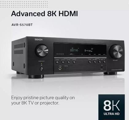 Imagem de Receiver Avr-S570Bt Hdr10+, Dolby Vision 5.2Ch - 8K ( 120V )