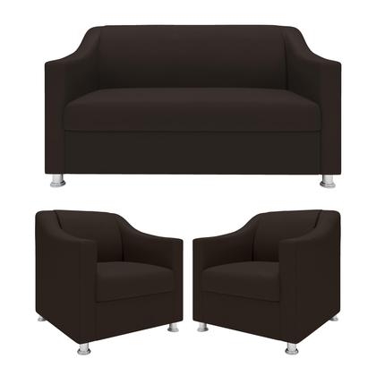Imagem de Recepção Clínica Sofisticada: Namoradeira 2l + 2 Poltronas