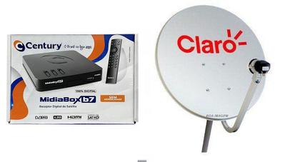 Imagem de Recepitor Digital HD da Century Midiabox B7 com Antena Parabólica 60cm