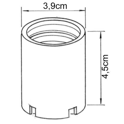 Imagem de Receptaculo bocal soquete e27 porcelana