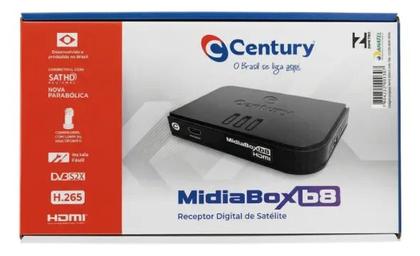 Imagem de Receptor Century Midiabox B8 Nova Parabólica HD HDMI