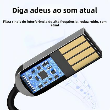 Imagem de Receptor De Áudio Bluetooth 6.0 Dongle USB Para Conector De 3.5mm Kit De Áudio Aux Para Carro Com