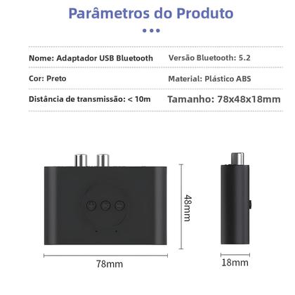 Imagem de Receptor De Áudio Bluetooth NFC Adaptador Sem Fio 3.5mm AUX RCA USB Com Microfone Para Kit De Carro