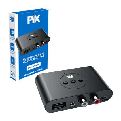 Imagem de Receptor De Áudio Usb Tipo-c Bluetooth 5.0 Nfc C/ P2 E Rca