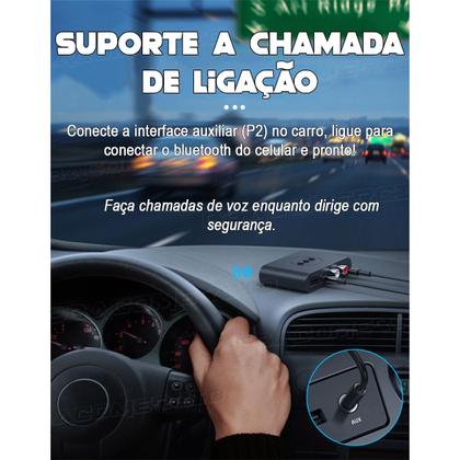 Imagem de Receptor De Áudio Usb Tipo-c Bluetooth 5.3 Nfc C/ P2 E Rca