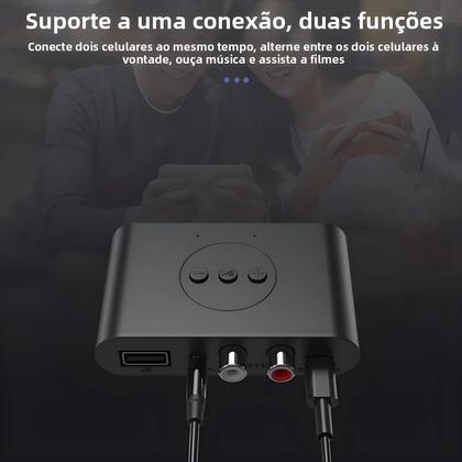 Imagem de Receptor De Música Bluetooth 5.3 NFC Para Carro, Adaptador Sem Fio Com Saída Dupla USB Flash Drive E