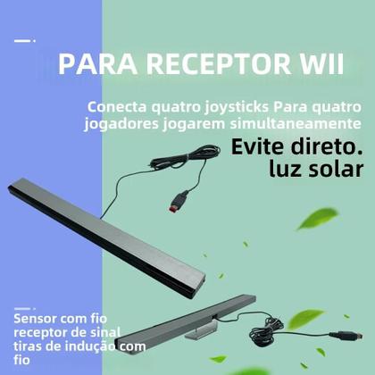 Imagem de Receptor De Sensor De Movimento Com Fio Para Nintendo Wii E Wii U Com Cabo De Extensão Para Controle