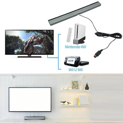 Imagem de Receptor De Sensor De Movimento Com Fio Para Nintendo Wii E Wii U Com Cabo De Extensão Para Controle