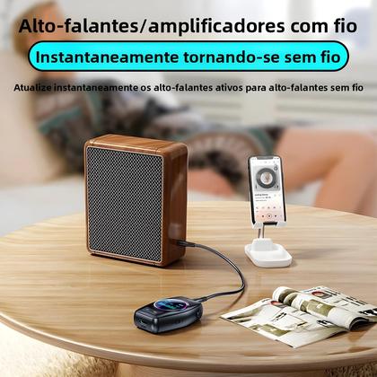 Imagem de Receptor E Transmissor De Áudio Bluetooth 5.5 Adaptador Sem Fio Com Entrada AUX De 3.5MM E