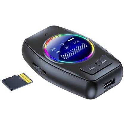 Imagem de Receptor E Transmissor De Áudio Bluetooth 5.5 Adaptador Sem Fio Com Entrada AUX De 3.5MM E