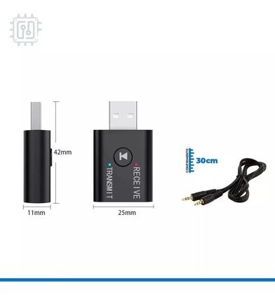 Imagem de Receptor E Transmissor De Áudio Bluetooth Usb Bt 5.0 Para Tv