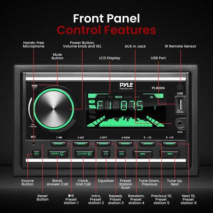 Imagem de Receptor estéreo marinho Pyle PLR2DN Bluetooth 300W 12V