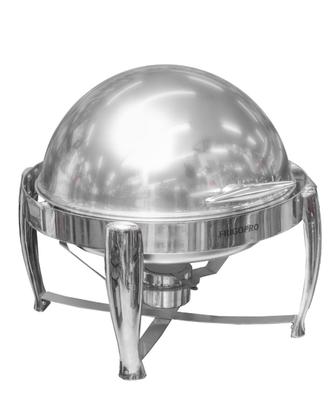 Imagem de Rechaud Redondo Chafing Dish Tampa Basculante Aço Inox 6,8 Litros YD731 Frigopro