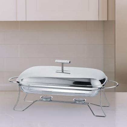 Imagem de Rechaud retangular 2,2l vidro com inox mimo style