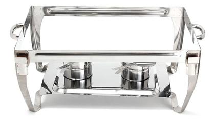 Imagem de Rechaud Retangular 9L Revomax em Aço Inox com 6 Cubas