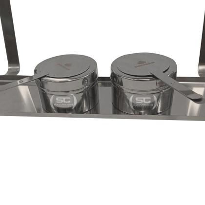 Imagem de Rechaud Retangular Duas Cubas Gn Em Aço Inox Pr-111 - Progás