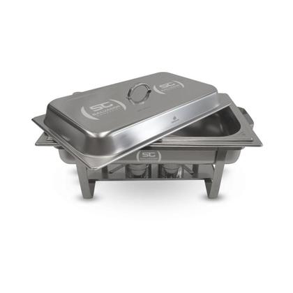 Imagem de Rechaud Retangular Duas Cubas Gn Em Aço Inox Pr-111 - Progás