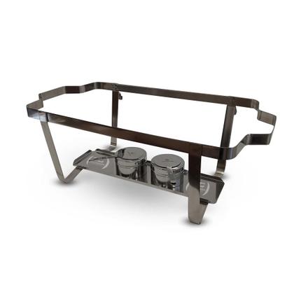 Imagem de Rechaud Retangular Duas Cubas GN em Aço Inox PR-111 - Progás