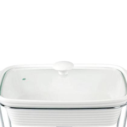 Imagem de Rechaud retangular em cerâmica com queimador 2,8L -