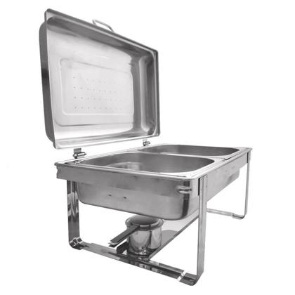 Imagem de Rechaud Retangular Savoy Brinox com Banho Maria Cuba 1/2