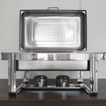 Imagem de Rechaud Retangular Savoy Brinox com Banho Maria Cuba 1/2