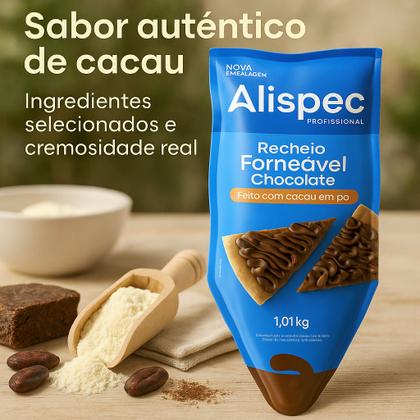 Imagem de RECHEIO ALISPEC 1,01kg FORNEÁVEL CHOCOLATE PROFISSIONAL