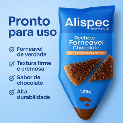 Imagem de RECHEIO ALISPEC 1,01kg FORNEÁVEL CHOCOLATE PROFISSIONAL