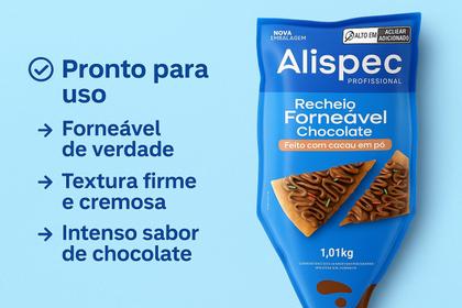 Imagem de RECHEIO ALISPEC 1,01kg FORNEÁVEL CHOCOLATE PROFISSIONAL