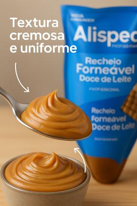 Imagem de RECHEIO ALISPEC 1,01kg FORNEÁVEL DOCE LEITE PRONTO CREMOSO
