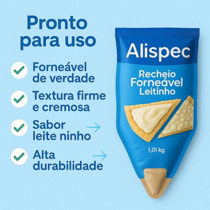 Imagem de Recheio Alispec 1,01kg Forneável Leitinho