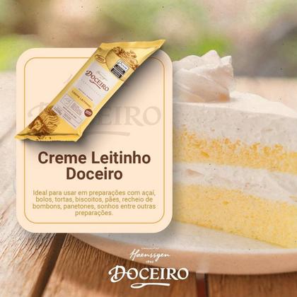 Imagem de Recheio Creme Leitinho Doceiro 1,005kg Sabor Intenso E Textura Cremosa