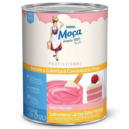 Imagem de Recheio e Cobertura de Morango Moça Nestlé 2,6Kg