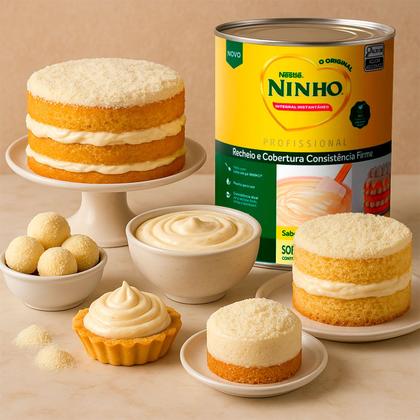 Imagem de Recheio Leite Ninho Nestlé Profissional Cobertura Consistencia Firme 2,6kg Original