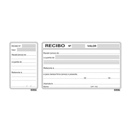 Imagem de Recibo Comercial com Canhoto 200x91mm 50Fls São Domingos