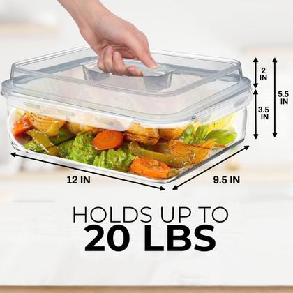 Imagem de Recipiente de vidro para armazenamento de alimentos Razab 4800ml com tampa hermética