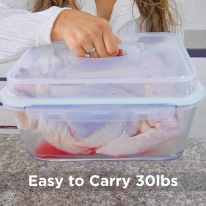 Imagem de Recipiente de vidro para armazenamento de alimentos Razab 6500ml com tampa hermética