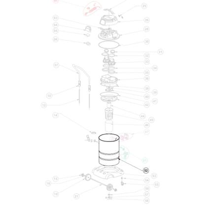 Imagem de Recipiente Reservatório Inox Compatível com Aspirador WAP GTW Inox 70L FW006253