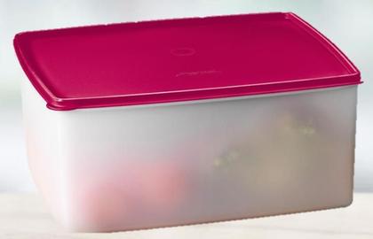 Imagem de Recipiente Tupperware Espaçoso 6,5 Litros com Tampa Vinho Levemente Translúcida