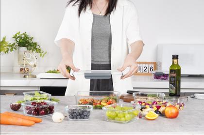 Imagem de Recipientes de armazenamento de alimentos GC GENICOOK Glass com tampas 650mL x5